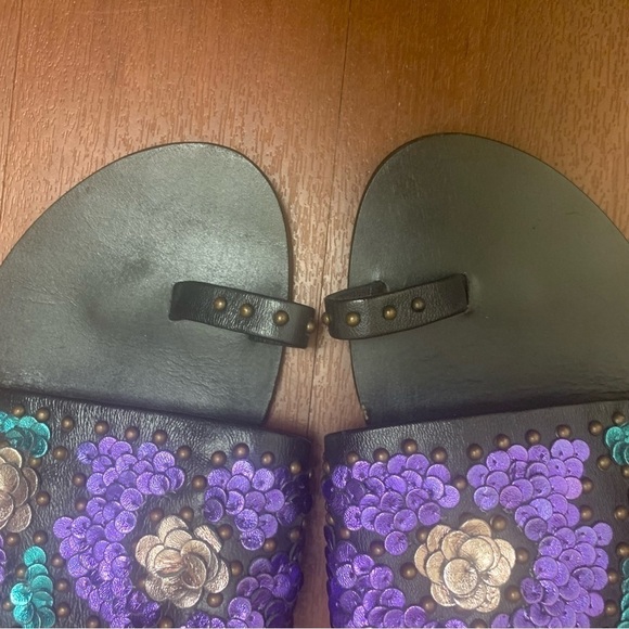 Saks Fifth Avenue Leather Sandals - Picture 7 of 8